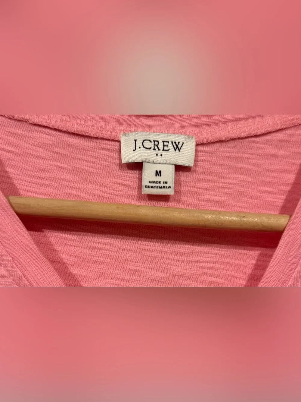 J. Crew 100% Cotton Knit Tie Waist Mini Dress Pink M Preppy Classic Minimalist